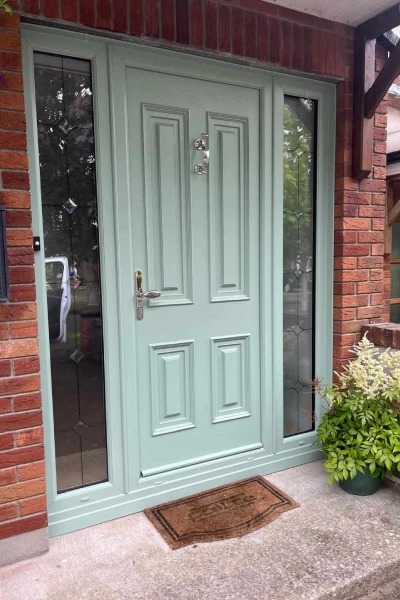 Double paneled composite door
